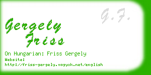 gergely friss business card